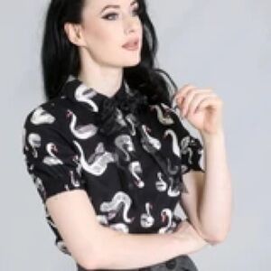Odette Swan Blouse Retrolicious EUC